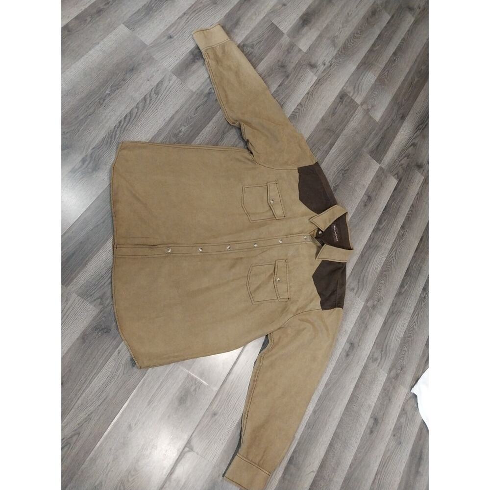 Bit And Bridle Mens XL Brown Long Sleeve Button Up